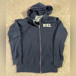 NIKE Nike World Full Zip Navy Blue Jacket Women’s XL